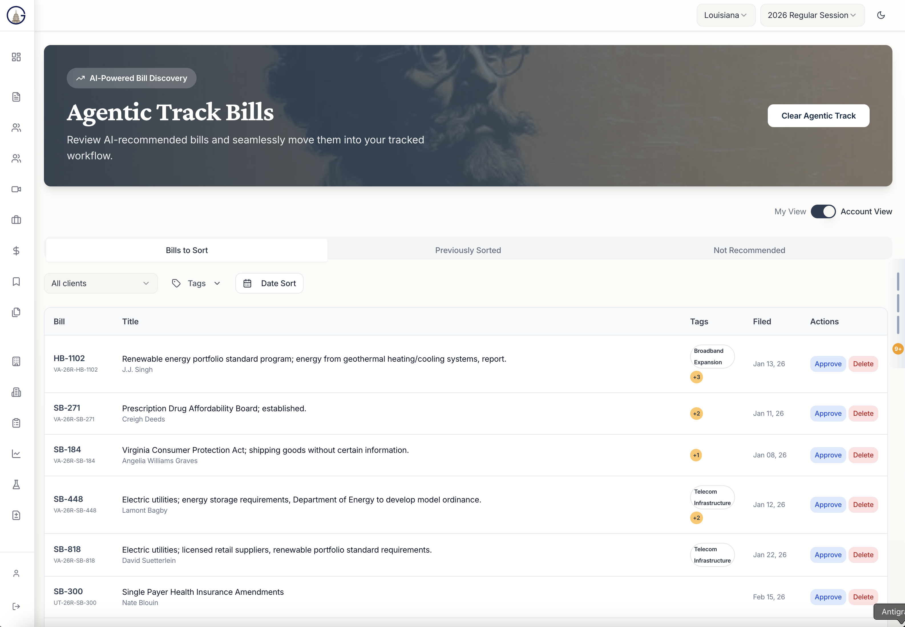 OneGov - Legislative Intelligence Platform